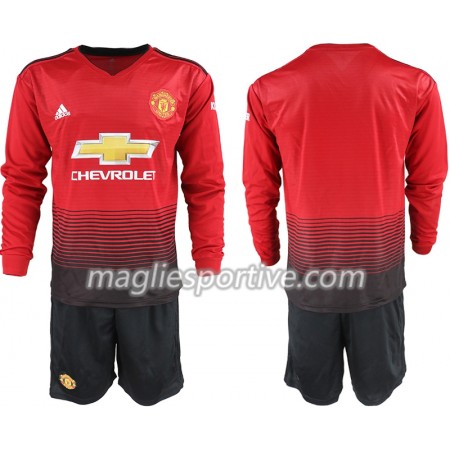 Completo Calcio Manchester United Bambino Divisa Prima 2018/2019 ML